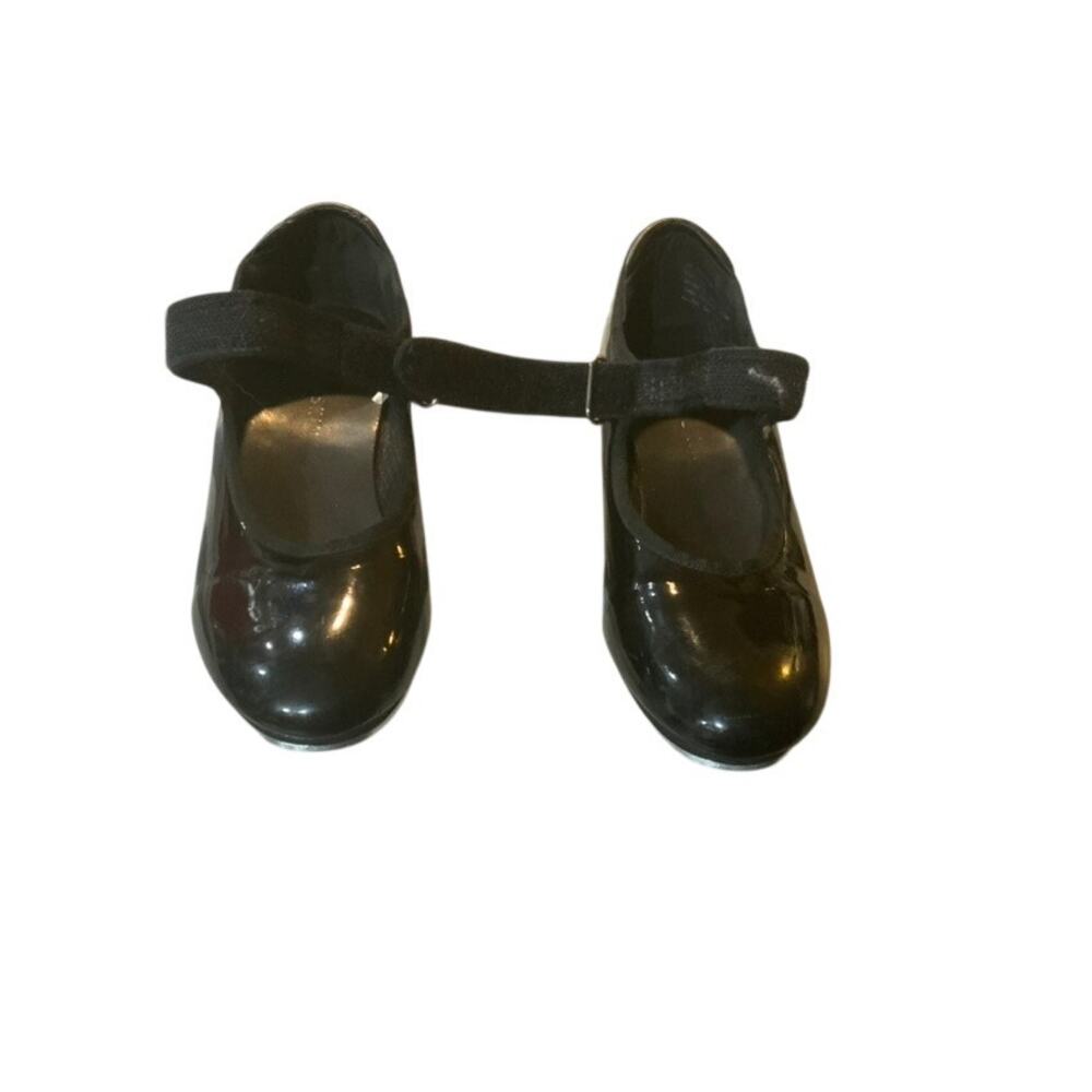 Danskin Black GIrls Tap Shoes Size Size 13 Hook and Loop Closure